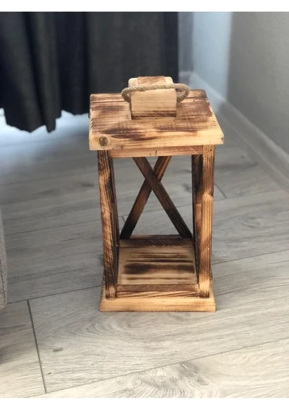 Decolove Dekoratif Ahşap Yakma Fener (TEŞHİR) - 2