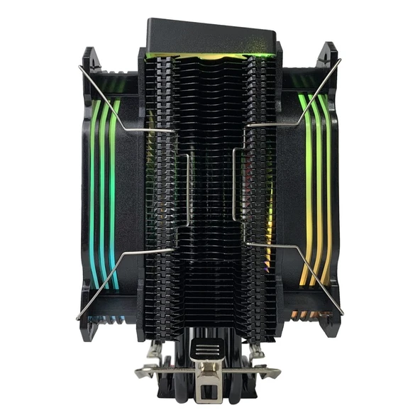 Rampage OCTAGON C60 Siyah 57CFM 1800RPM 2x12cm ARGB AM5/LGA1700 Uyumlu Hava Soğutmalı CPU Fan - 4