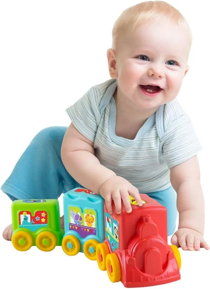 Dede Baby Tren Kule Aktivite Treni Eğitici Oyuncak - 4