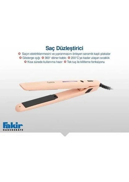 Fakir Carina Maşa Saç Düzleştirici Pink 30W (TEŞHİR) - 2
