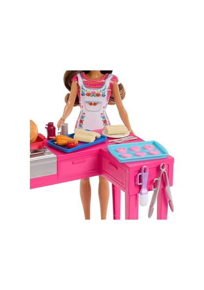 Barbie Teresa ve Mutfağı Oyun Seti JCT06 Lisanslı Ürün - 4
