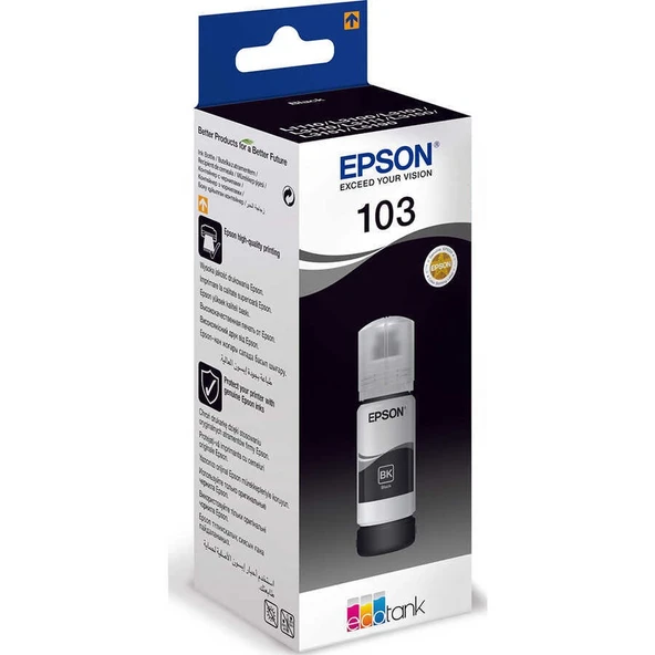 Epson 103-C13T00S14A Orijinal Siyah Mürekkep