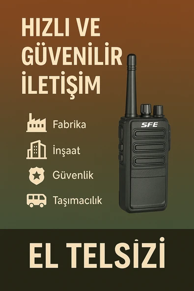 SFE S500 PMR El Telsizi Telsiz Telefon