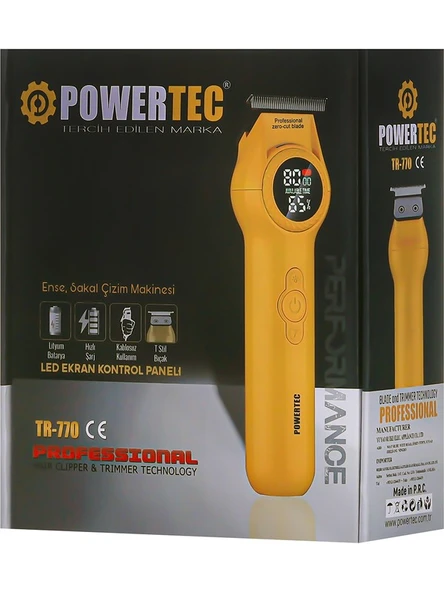 Powertec TR-770 Sakal-Ense Tıraş Makinesi Led Aydınlatmalı - 4