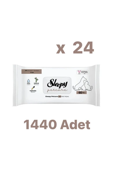 Petcare Evcil Hayvan Temizleme Havlusu 60x24Paket (1 Koli)