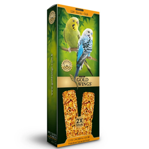 Gold Wings Premium Muhabbet Kuşu.2'li Kraker Ballı
