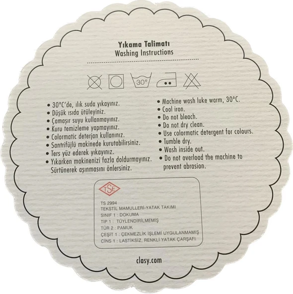 Clasy Wellsoft Yorgan Seti Çift Kişilik Life İs V3 Kırmızı - 4