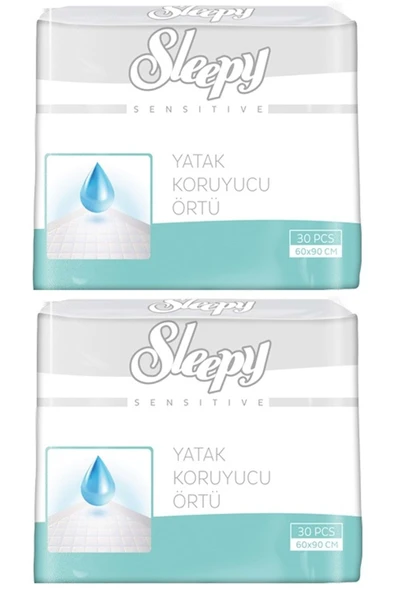 Hasta Yatak Koruyucu 2 Li Set 60*90 cm 60 Adet  2 Paket*30
