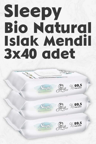 Islak Mendil Bio Natural Yeni Doğan X3 Adet ürün görseli