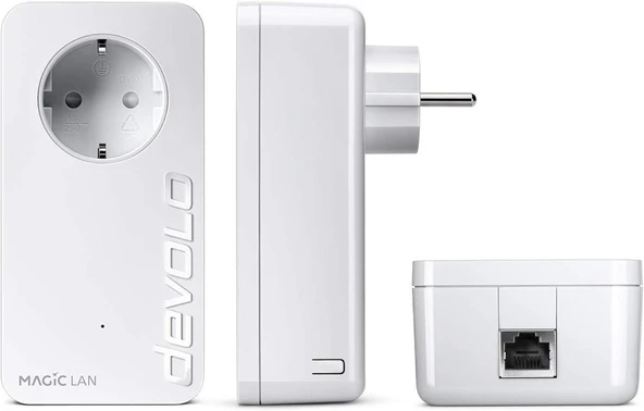 Devolo Magic 2 LAN (1-1-1) I Ek WiFi Güçlendirici Adaptör I Powerline: 2.400 Mbps I 2x gigabit LAN bağlantı noktası I WiFi Menzil Genişletici I Access Point I Tak Çalıştır - 3