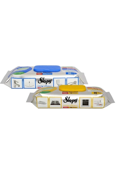 Easy Clean Süper Yağ Çözücü&Kireç Sökücü Havlu Karma Paket 2X30 (60 Yaprak) - 2
