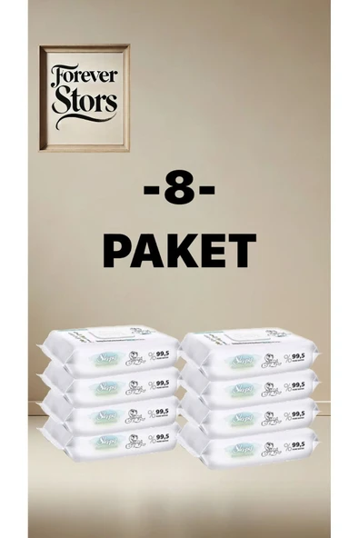 Bio Natural Yenidoğan Islak Bebek Bakım Havlusu 8x40 (320 YAPRAK) ürün görseli