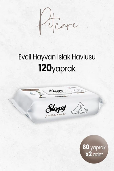 Petcare Evcil Hayvan Islak Havlusu 60'lı X 2 Adet - 1