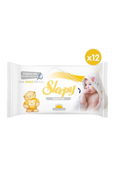 Sensitive Islak Bebek Havlusu 12x25 (300 YAPRAK) - 2