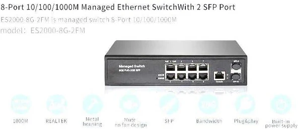 8 PORT FULL GIGABIT MANAGED SWITCH+2SFP SLOTS - 2