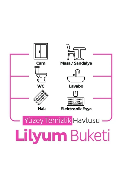 Easy Clean Lilyum Buketi Yüzey Temizlik Havlusu 3X100 (300 Yaprak) - 6