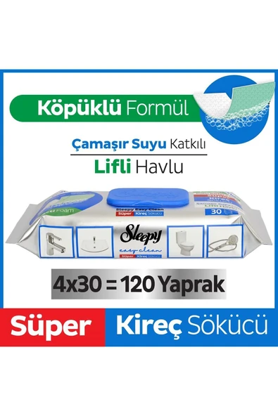 Easy Clean Süper Kireç Sökücü Havlu 4X30 (120 Yaprak)