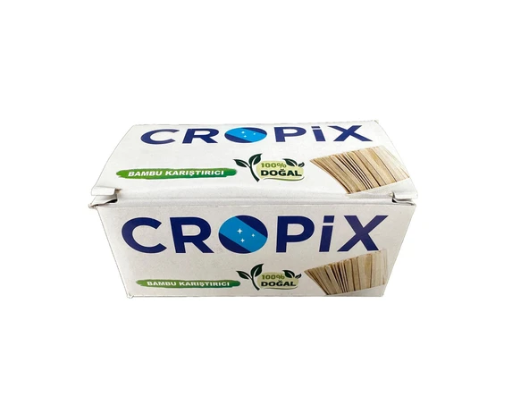 Cropix Tahta Ahşap Bambu Doğal Çay Kahve Karıştırıcı Çubuk Kaşık - 10.5 Cm. - 400 Adetlik 3 Paket - 2