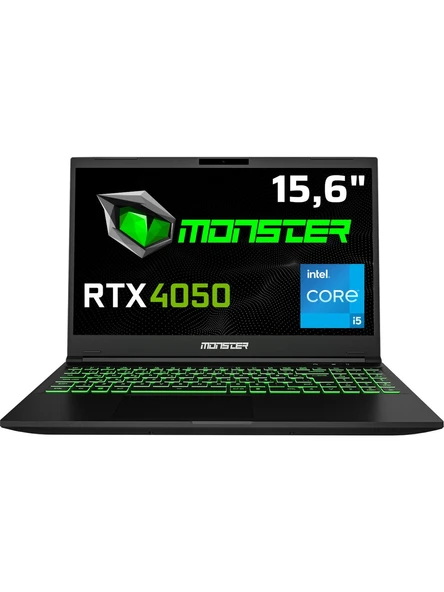 Monster Abra A5 V20.4.2 i5-12450H 32 GB 1 TB SSD RTX4050 15.6" FreeDOS Full HD Gaming Laptop