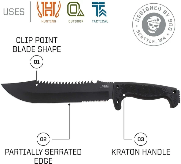 SOG F03T-N Fusion Jungle Primitive 24.13 cm Pala - 2