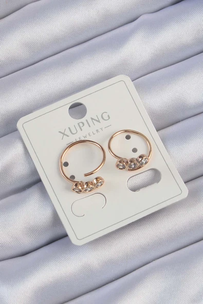 Xuping Rose Renk Zirkon Taşlı Su Yolu Küpe - TJ-BKP9430 ürün görseli 1