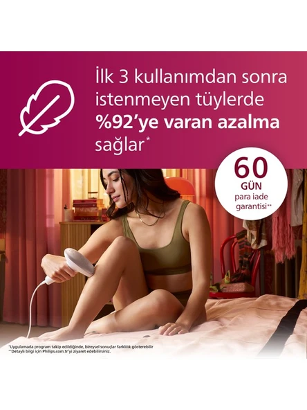 Philips Lumea  BRI921/00 Lazer Epilasyon IPL Tüy Alma Cihazı+Kaş Düzeltici,Yüz+Vücut+Hassas Bölge Kullanımı - Resim 3
