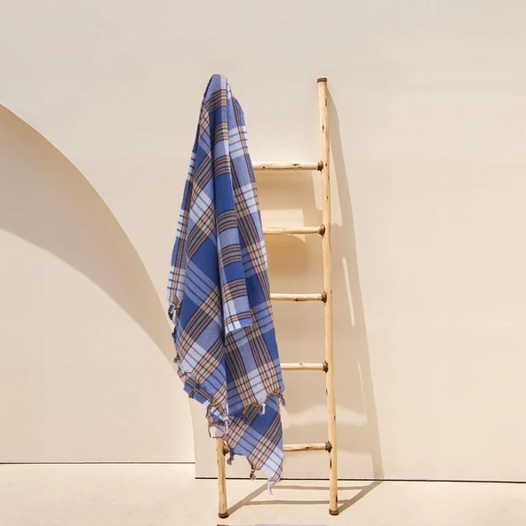 Homedius %100 Pamuk Hamam Peştemali - 80x160 cm  Mavi 80x160 - 2