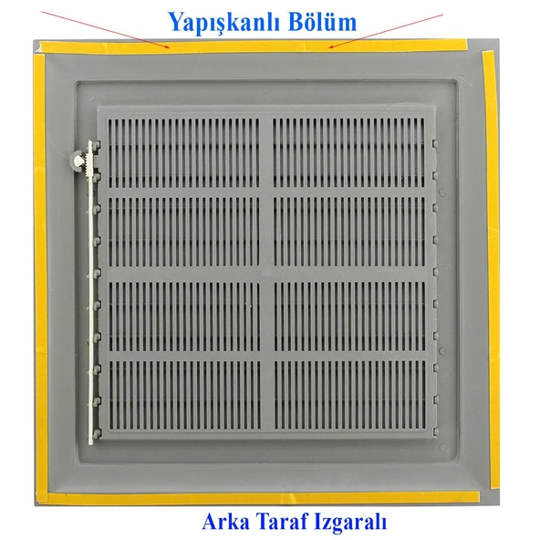Menfez Banyo Wc Tuvalet Havalandırma Plastik Panjur 35x35 CM Gri Renk - 4