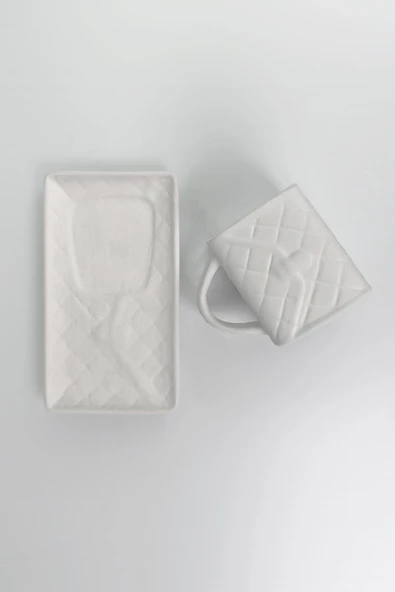 Çanta Fincan - Seramik Bisküvi (Ham Ürün) - 6