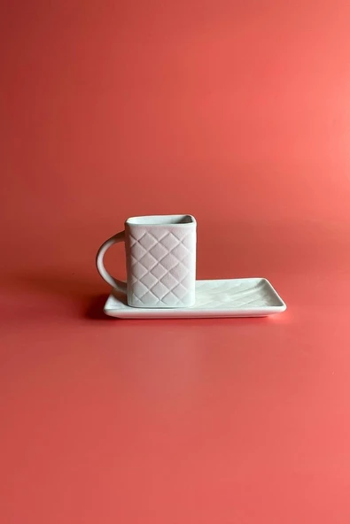 Çanta Fincan - Seramik Bisküvi (Ham Ürün)