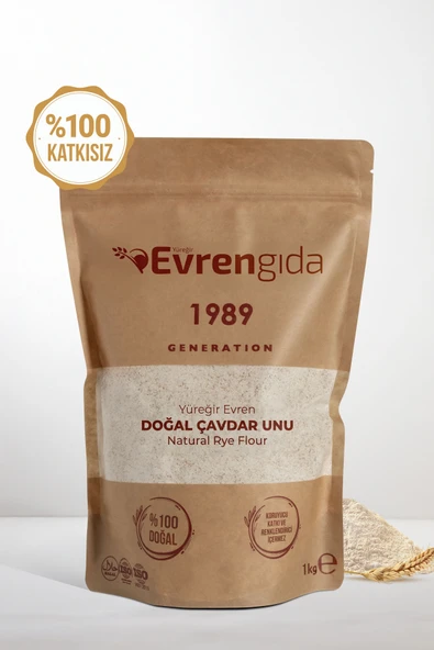 Doğal Tam Çavdar Unu 1 Kg