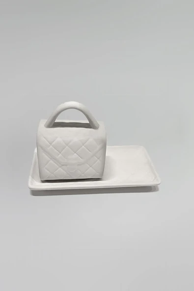 Çanta Fincan - Seramik Bisküvi (Ham Ürün) - 4