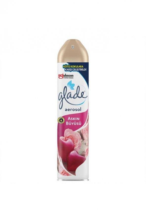 Glade Hava Tazeleyici Aerosol, Oda Kokusu, Aşkın Büyüsü, 300ml