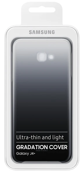 Samsung Galaxy J4+ Plus Gradation Cover Kılıf, Siyah EF-AJ415CBEGWW - 3