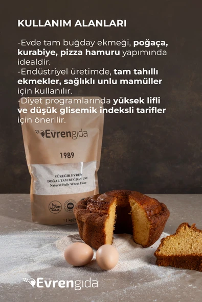 Doğal Tam Buğday Unu 1 Kg - 6