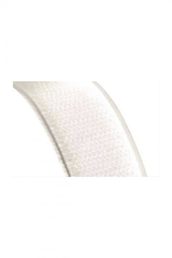 Beyaz Cırt Cırtlı Bant 5 Metre 2 Çift Taraflı Amerikan Fermuarı 2 Cm Genişlik Cırt Bant - 4