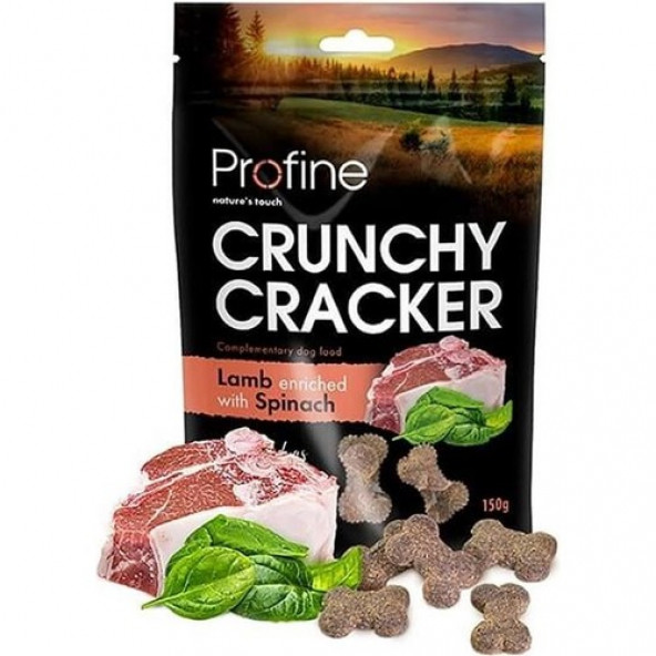 Profine Crunchy Cracker Kuzulu Ispanaklı Köpek Krakeri 150 gr