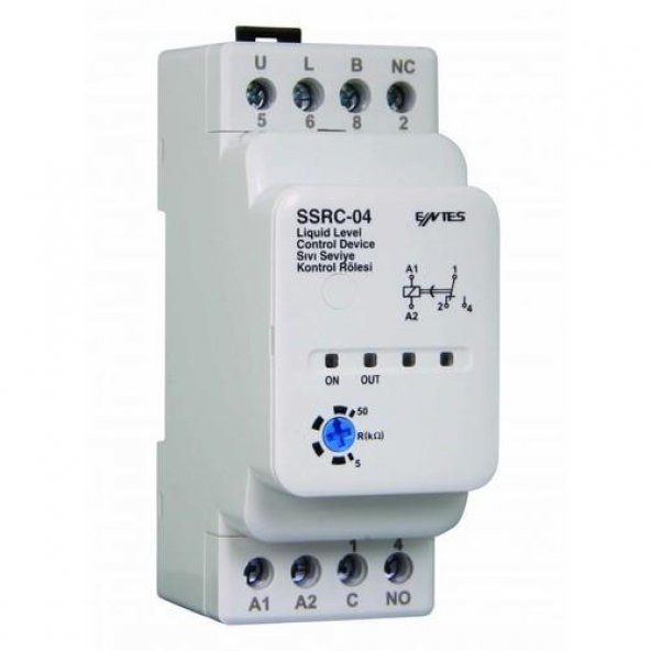 SIVI SEVİYE RÖLESİ TEK TANK KONTROLLÜ 5-50k OHM AYARLANABİLİR DIN KUTU  M1656 - 1