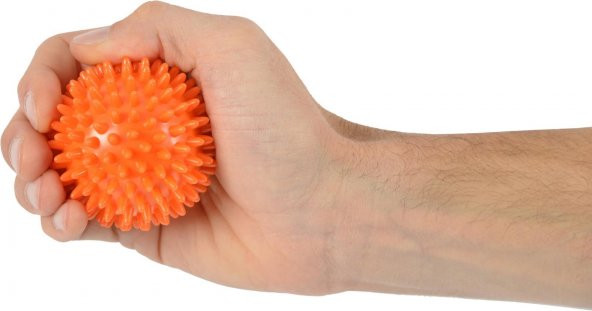 MAXİ EL EGZERSİZ MASAJ VE DUYU TOPU, TURUNCU RENK  6 CM - 2