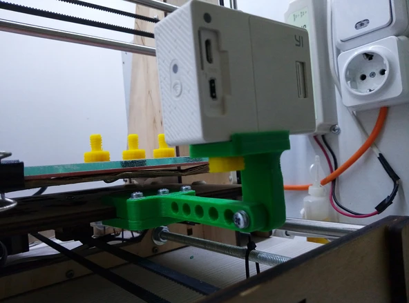 Byr3D Xiaomi Yi Kamerayı 3D Yazıcı Masasına Takma 3D696566 Sadece Plastik Aparattır