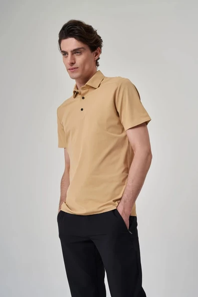 Exuma Erkek Hardal Polo Yaka Tişört 1412034