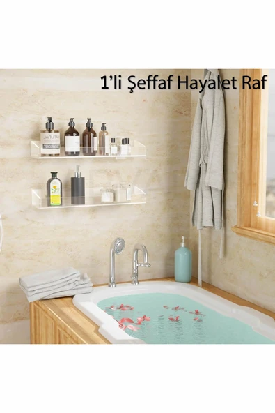 ARVALE 1 Adet Hayalet Raf Kolay Kurulum | Kendiliğinden Yapışkanlı Vida 40 cm - 2