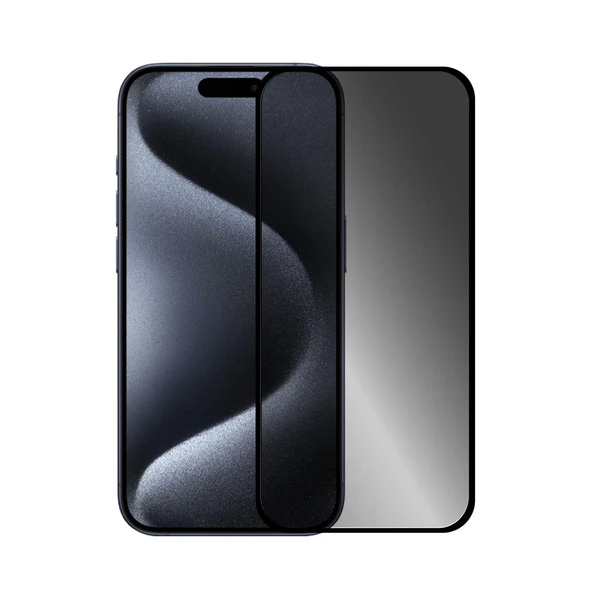 Bİ 2,5D PRIVACY SUPER GLASS IPHONE 15 PRO EKRAN KO ürün görseli 1