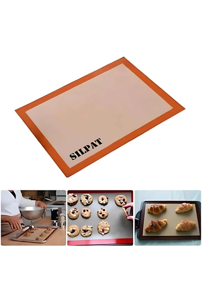 ARVALE Fırınlanabilir Kendinden Yağlı Silikon Pişirme Matı | Yıkanabilir Fırın Matı 30 x 40 cm