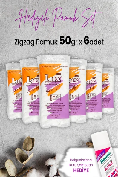 Lux Zigzag Pamuk 50 gr x 6 Adet ve Hediyeli ürün görseli