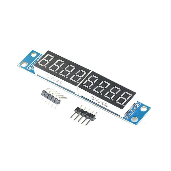 MAX7219 8 Bit Hane Kırmızı 7 Segment Ekran  0.36 İnch Saat Seri Haberleşme Dijital Gösterge Display Alarm 8 Dijit Alfanümerik Rakam Zaman Sıra Miktar Panel Metre Endüstriyel Medikal Cihaz - Resim 7