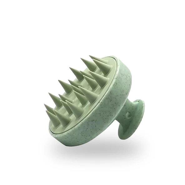 Düvenci Toptan Yumuşak Silikonlu Masaj Şampuan Fırçası Yeşil ürün görseli