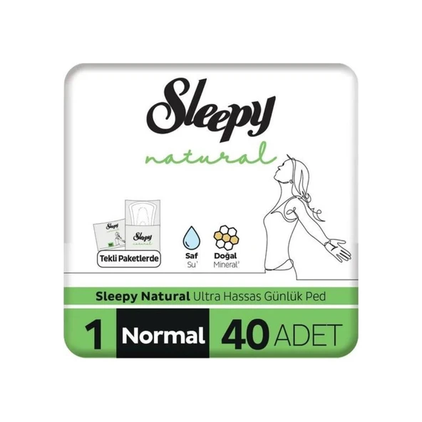 Sleepy Natural Ultra Hassas Günlük Ped Normal 40 Adet - Resim 2