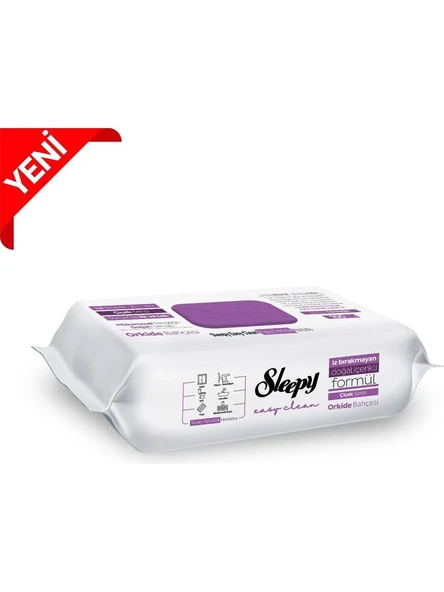 Sleepy Easy Clean Orkide Bahçesi Yüzey Temizlik Havlusu 100' lü - Resim 2