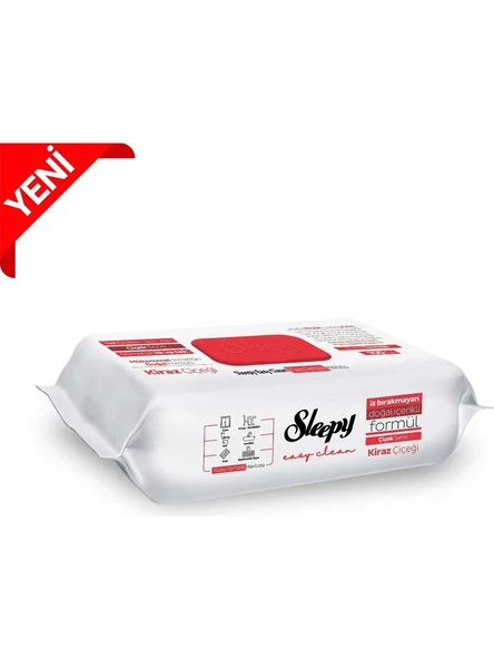 Sleepy Easy Clean Kiraz Çiçeği Yüzey Temizlik Havlusu 100' lü - Resim 2